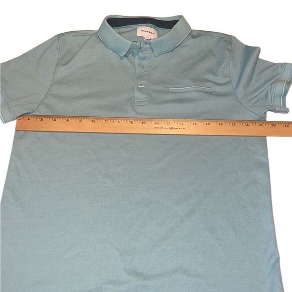 Devred Light Blue Three Button Collar Polo Shirt Size Large - Picture 6 of 6